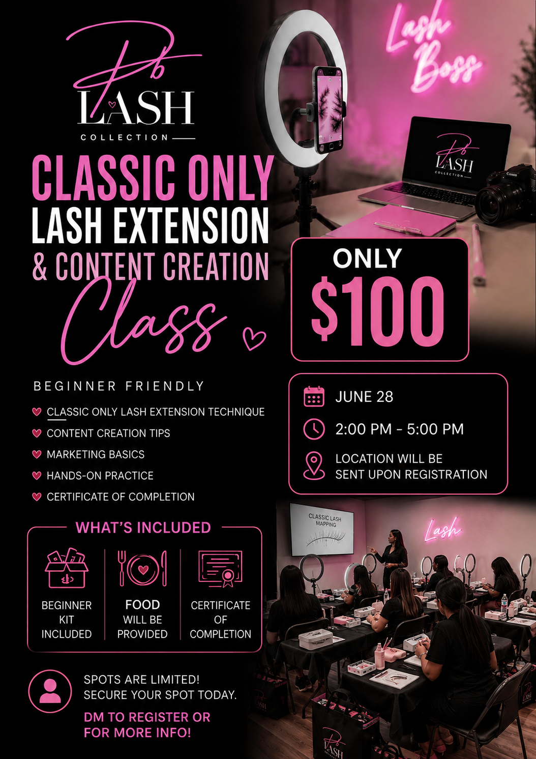 Classic lash and content creation course